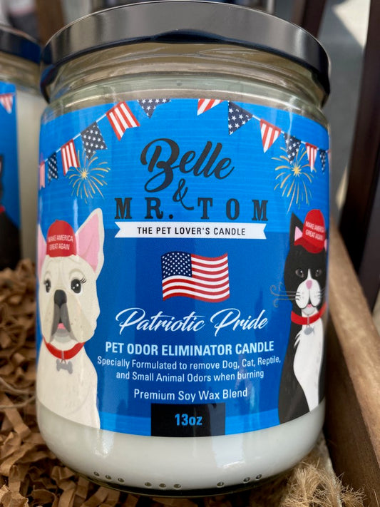 *Patriotic Pride-MAGA: Pet Odor Eliminator Candle (13oz)