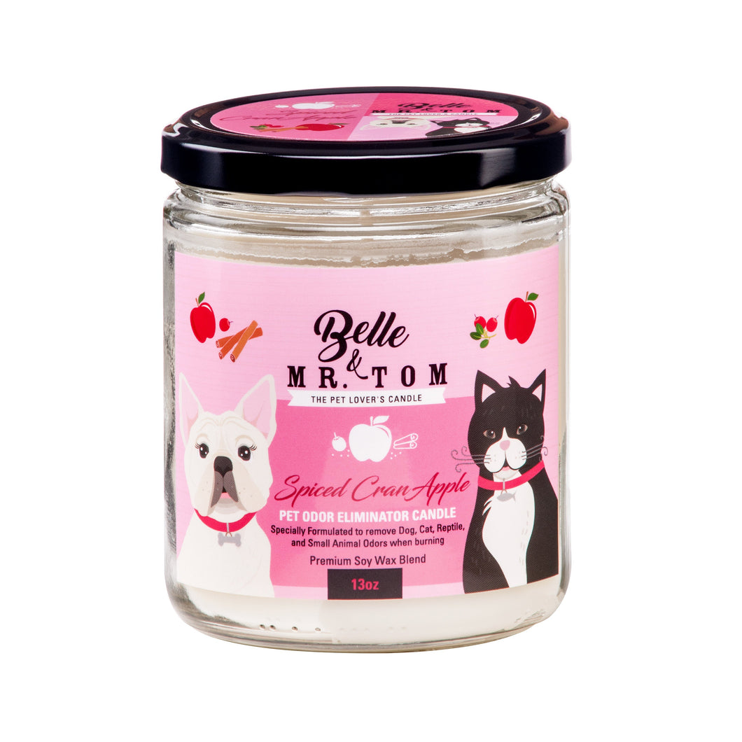 Spiced CranApple: Pet Odor Eliminator Candle (13oz)