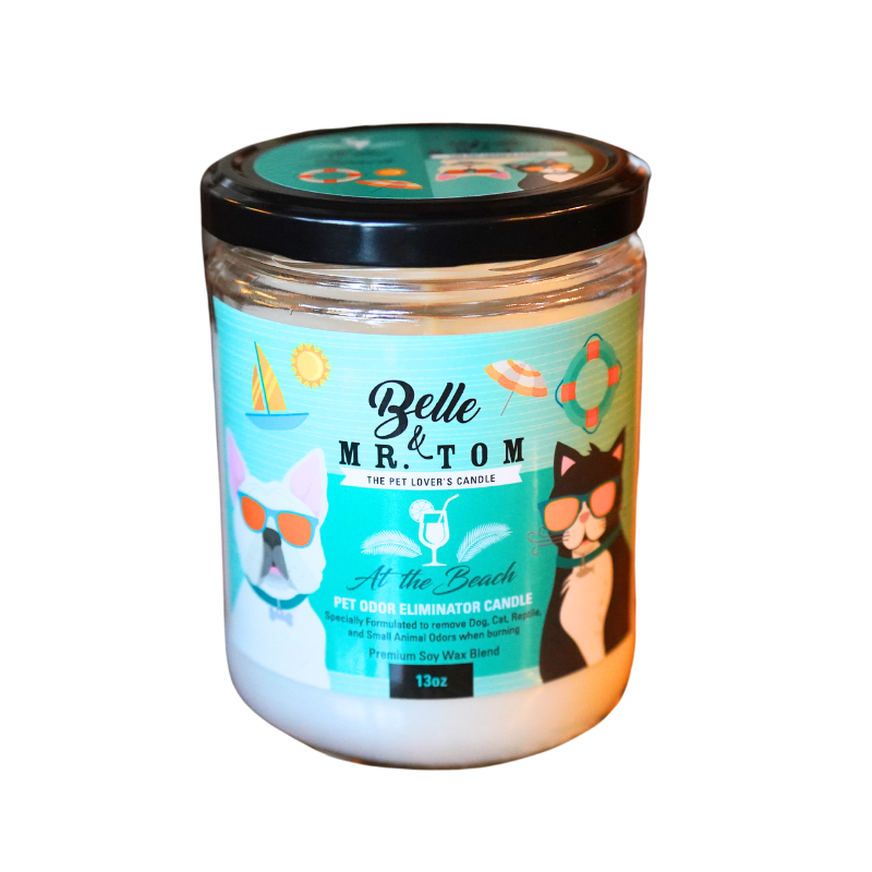 *At the Beach: Pet Odor Eliminator Candle (13oz)