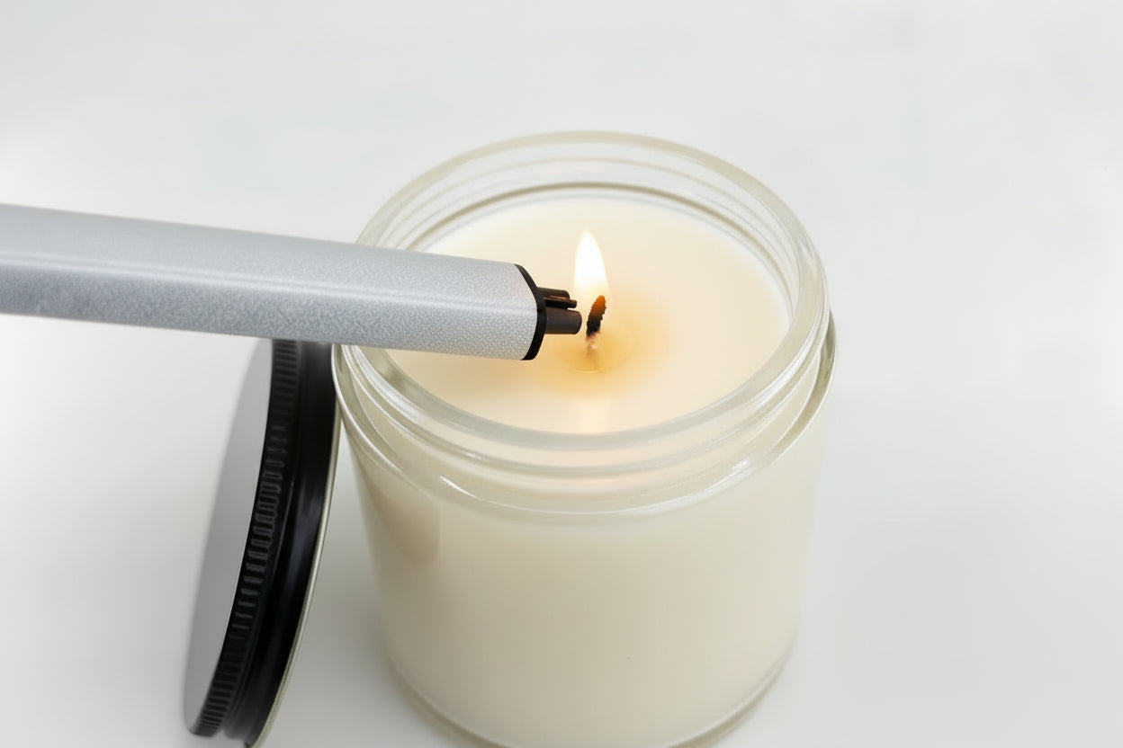 Electric Candle Lighter - Slim Rechargeable Flameless Long Neck Arc Lighter for Candles | Silver