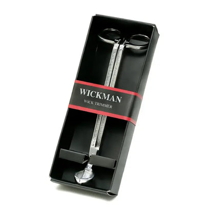 Wickman Wick Trimmer - Polished Stainless Steel Candle Wick Cutter with Debris Tray | Gift Boxed