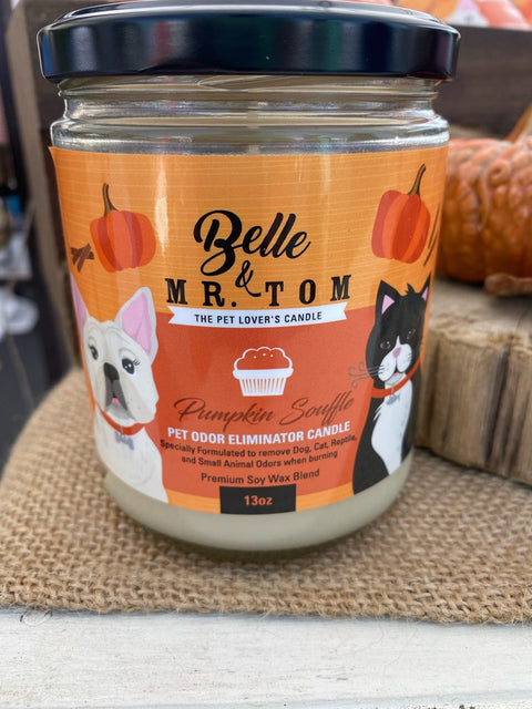 *Pumpkin Souffle: Pet Odor Eliminator Candle (13oz)